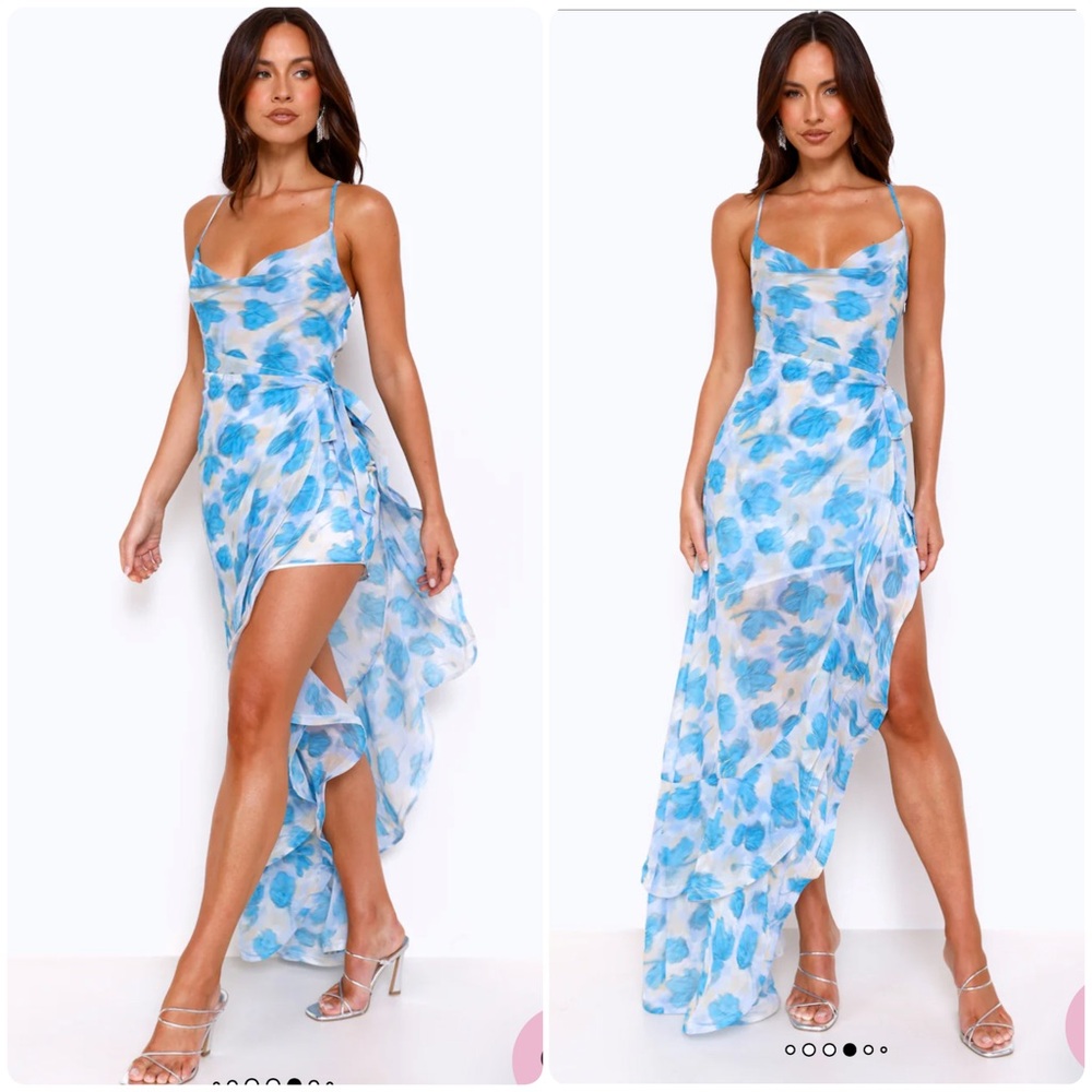 FLORAL BREEZE MAXI DRESS BLUE